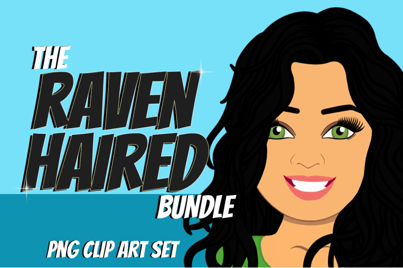 black-haired-woman-clip-art-bundle-character-avatar-graphic