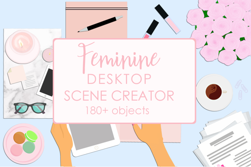 feminine-flat-lay-desktop-scene-creator