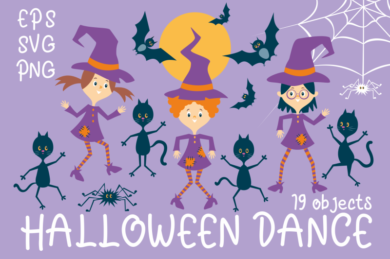 halloween-dance-funny-witches-and-black-cats