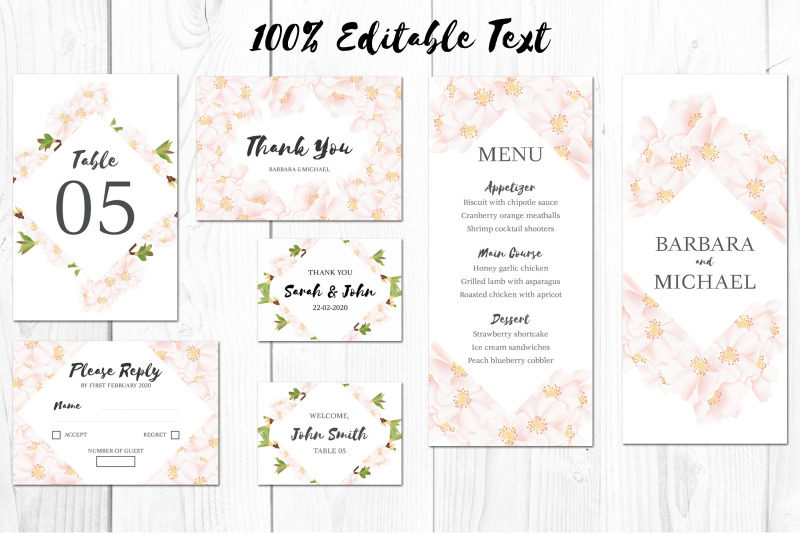 cherry-blossom-flower-wedding-invitation-kit