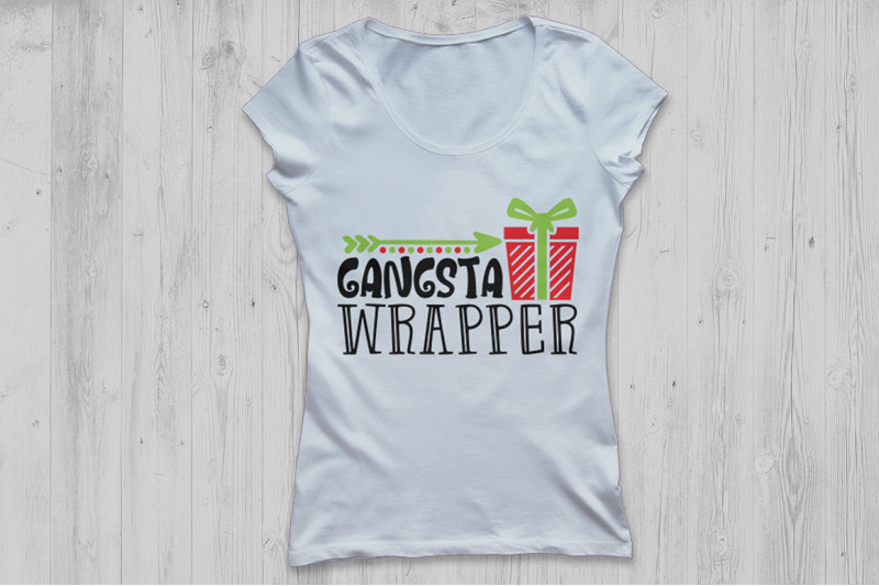 Gangsta Wrapper Svg Christmas Svg Funny Christmas Svg Holidays Svg By Cosmosfineart Thehungryjpeg Com