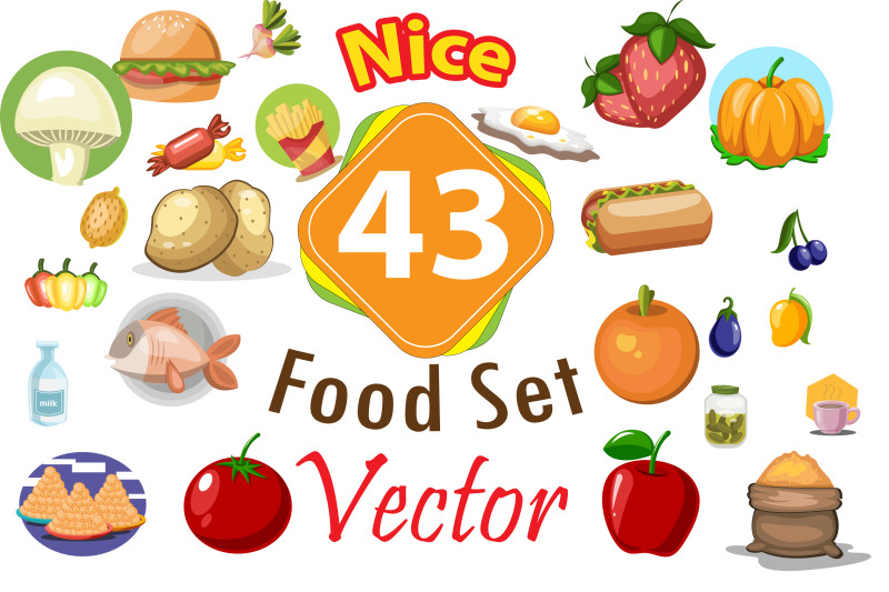 43x-food-high-quality-vector-collection