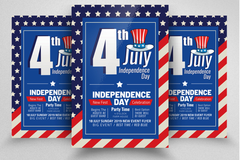 4th-july-celebration-day-flyer-template