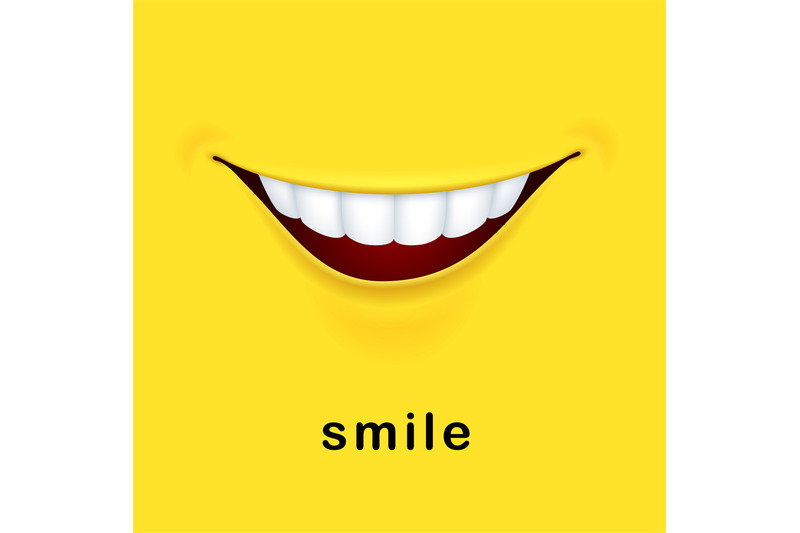smile-yellow-background-with-realistic-smiled-mouth