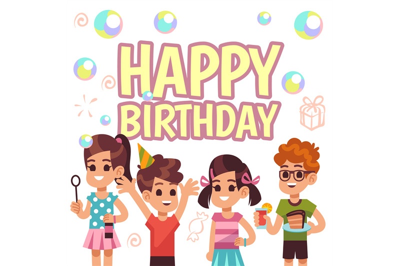 kids-birthday-poster-children-on-celebration-party-vector-invitation