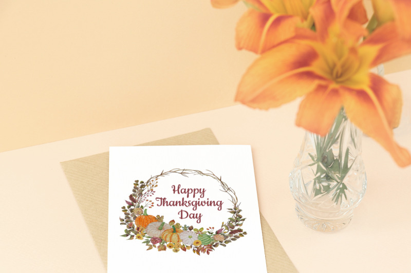 watercolor-autumn-holiday-wreaths-thanksgiving-pumpkin