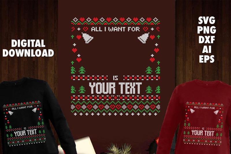 all-i-want-is-your-text-christmas-ugly-sweater