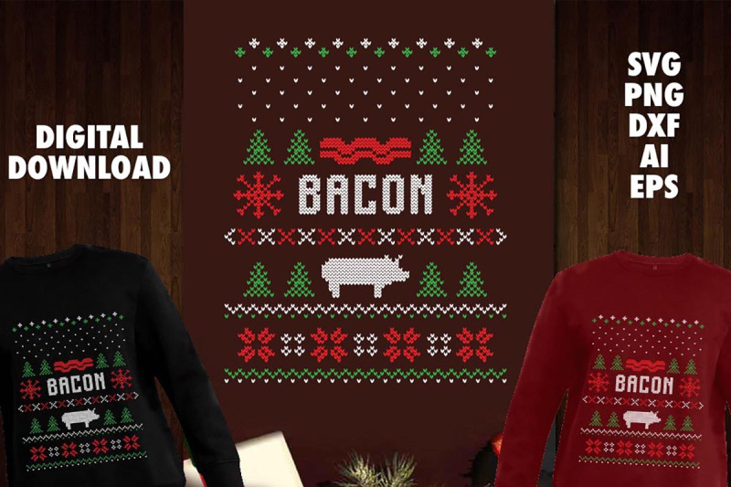 bacon-tranparent-png-for-ugly-sweater-design-svg