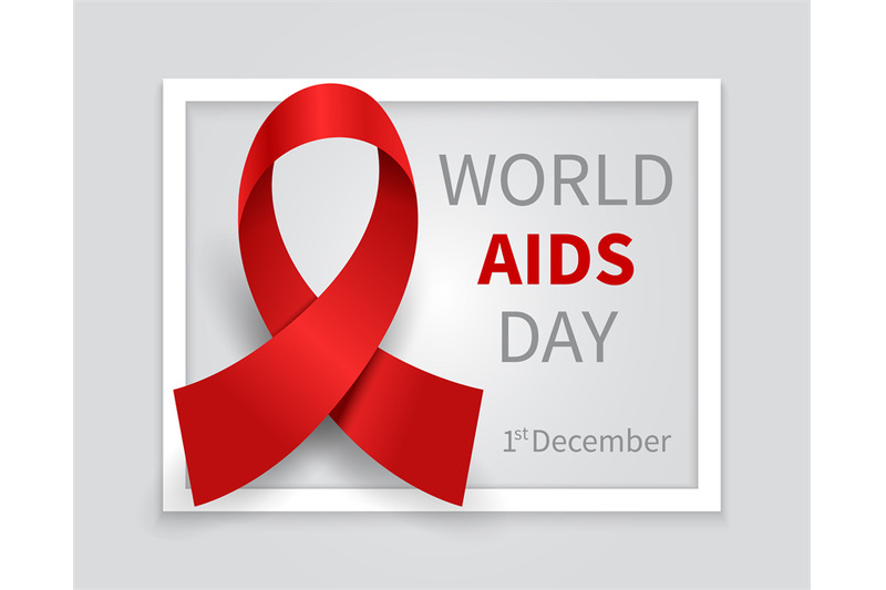 world-aids-day-background-hiv-day-red-ribbon-vector-medicine-backdrop