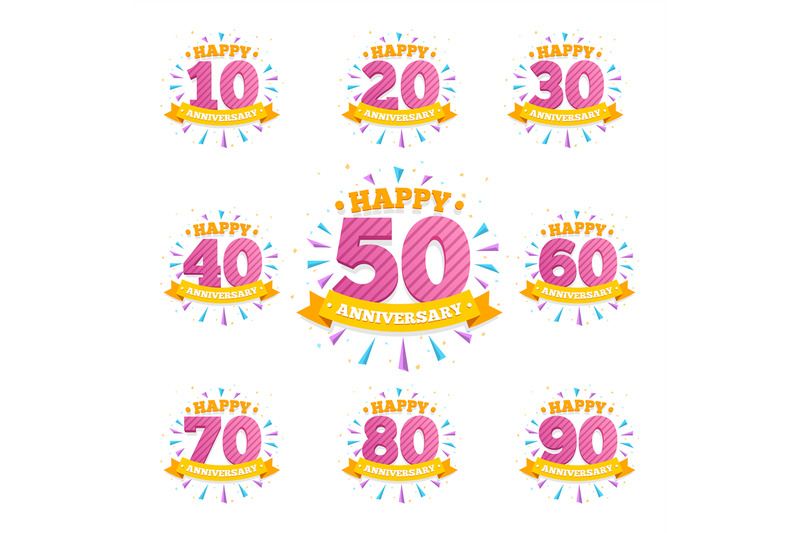 anniversary-emblems-creative-vector-layout-for-invitation-card