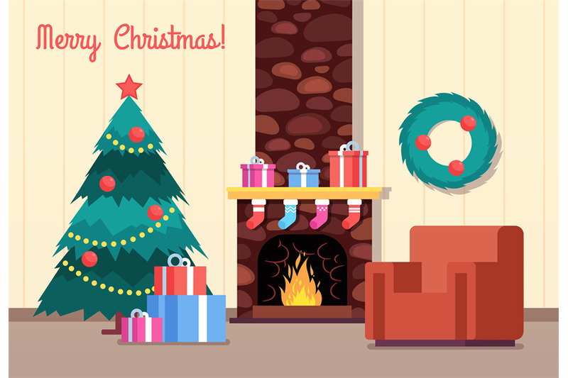 christmas-tree-and-fireplace-living-room-with-gifts-on-fireplace-hap