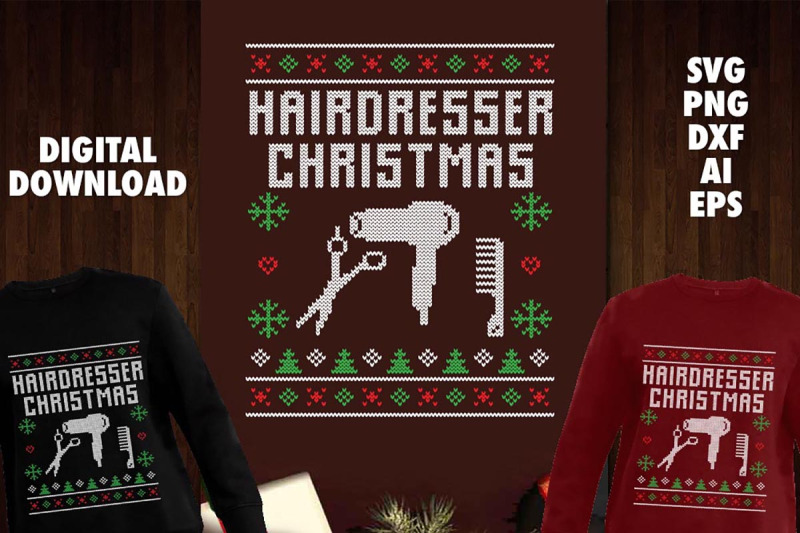 hairdreser-christmas-transparent-svg