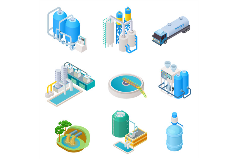 water-purification-technology-isometric-treatment-water-industrial-sy