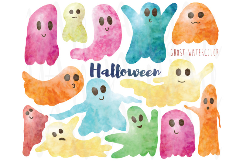 ghost-halloween-watercolor-set