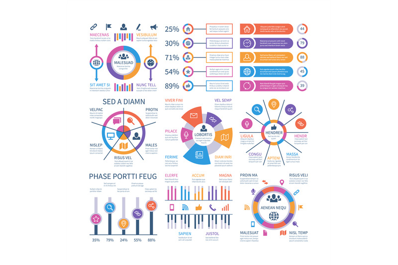 financial-infographic-business-bar-graph-and-flow-chart-economic-dia