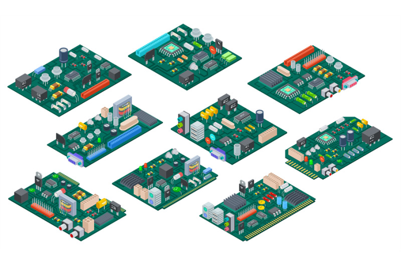 circuit-board-isometric-electronic-computer-components-motherboard-s