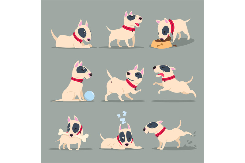 dog-in-day-activity-funny-cartoon-puppy-daily-routine-cute-dog-pet-a