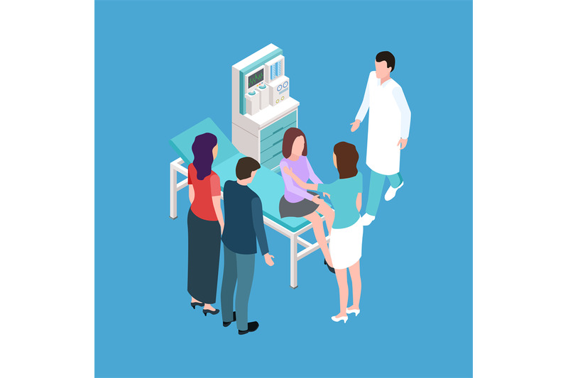 girl-teenager-on-medical-check-up-isometric-vector