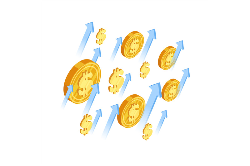 growth-dollar-vector-concept-arrows-and-dollar-coins-isometric-illust