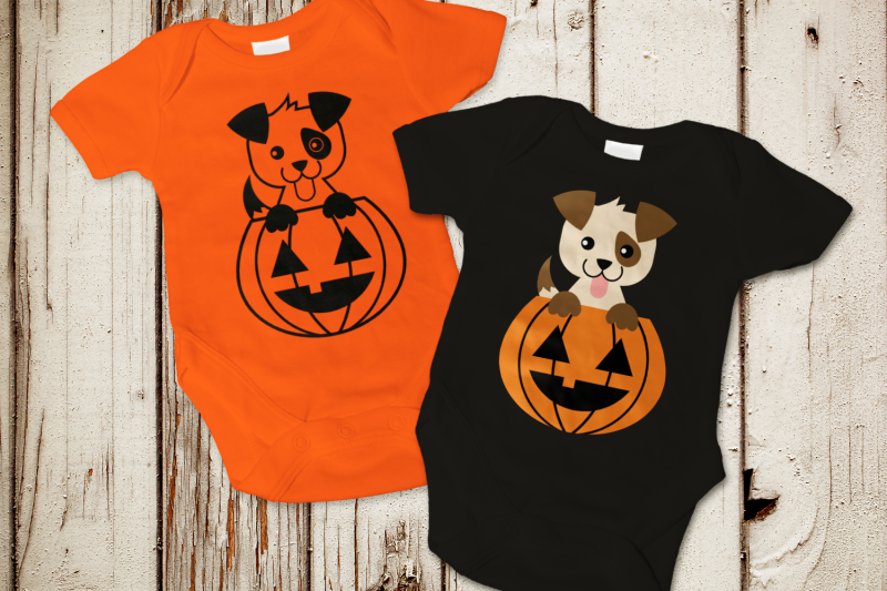 Halloween Pumpkin Dog | SVG | PNG | DXF By Risa Rocks It | TheHungryJPEG