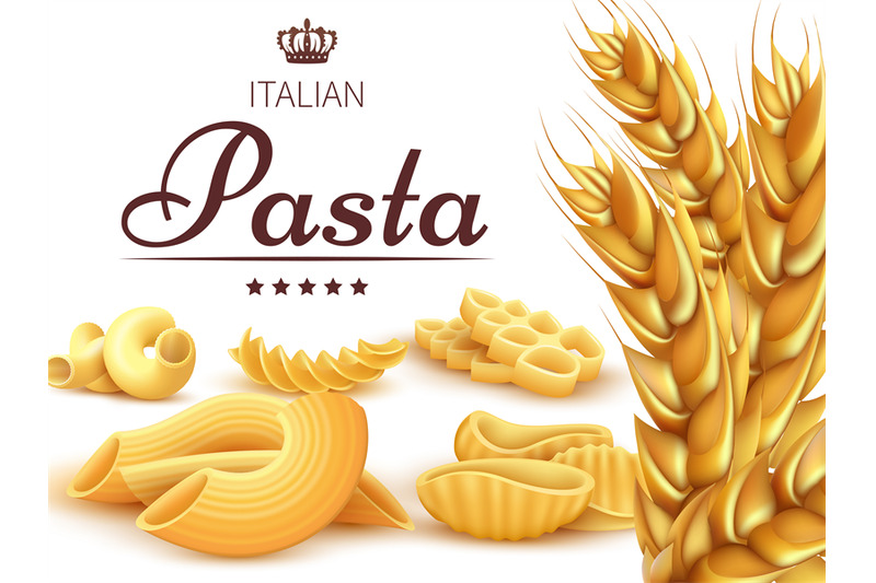 italian-pasta-background-or-poster-with-wheat