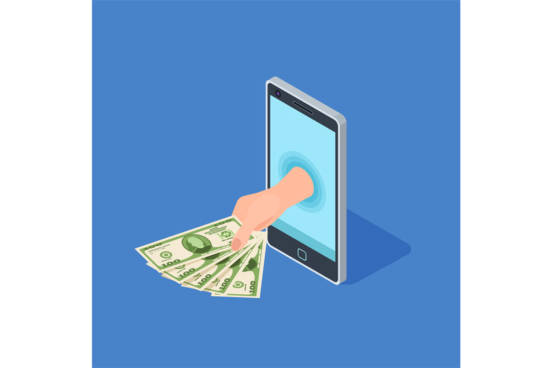 smartphone-online-banking-vector-concept-hand-hold-money-isometric