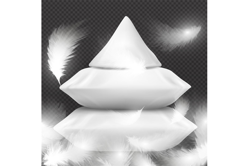 white-realistic-pillows-and-flying-feathers-isolated-on-background