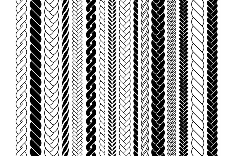 plaits-and-braids-pattern-brushes-knitting-braided-ropes-vector-isol