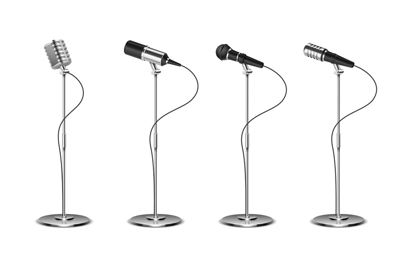 microphone-set-standing-microphones-audio-equipment-concept-and-kara