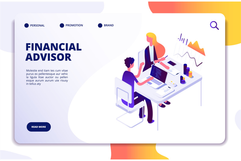 financial-advisor-isometric-concept-business-data-analysis-with-profe