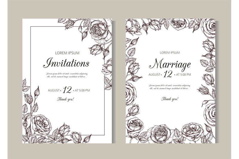 roses-weddding-invitation-hand-drawn-floral-elegant-vintage-card-with