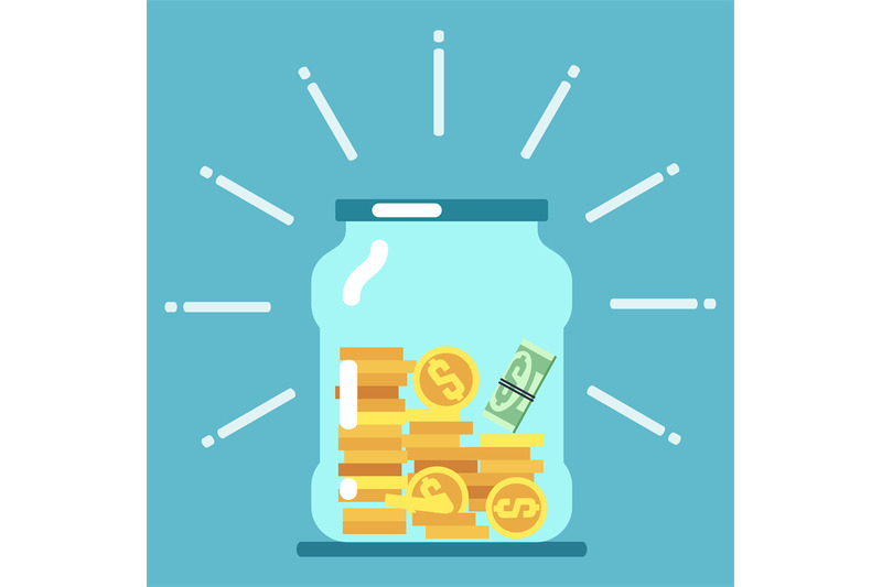 flat-money-glass-jar-illustration-saving-money-concept