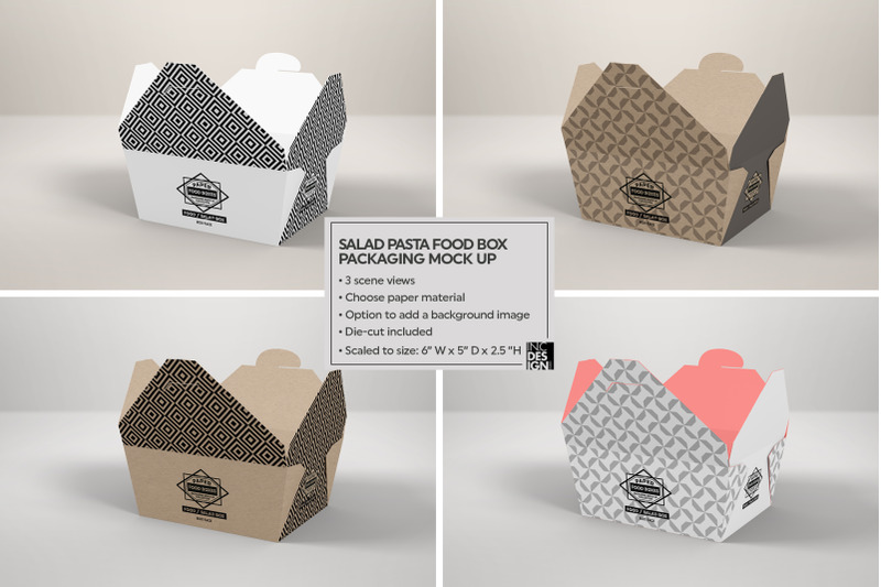 Salad/Pasta Box Packaging Mock Up By INC Design Studio ...