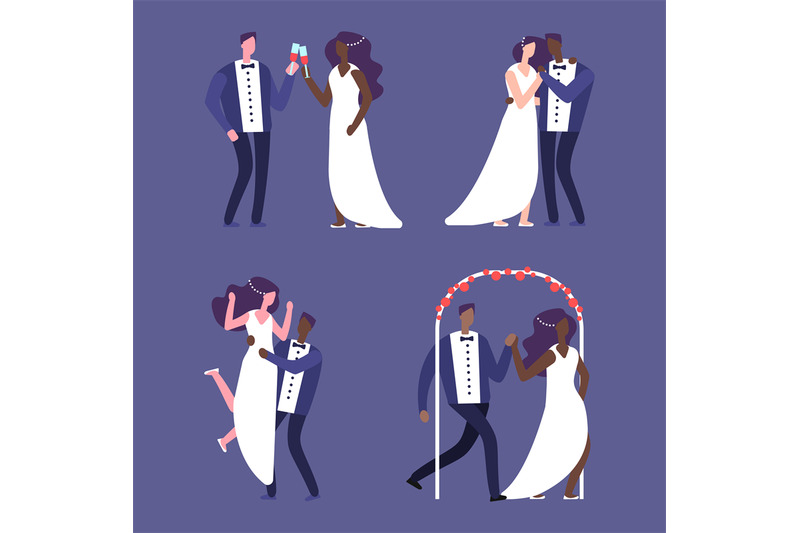 interracial-marriage-wedding-couples-vector-illustration-characters