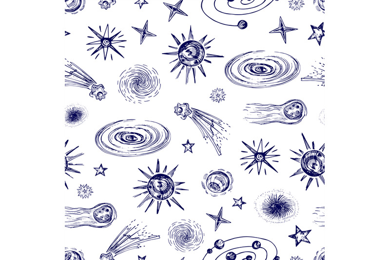 space-elements-planets-stars-asteroids-seamless-pattern