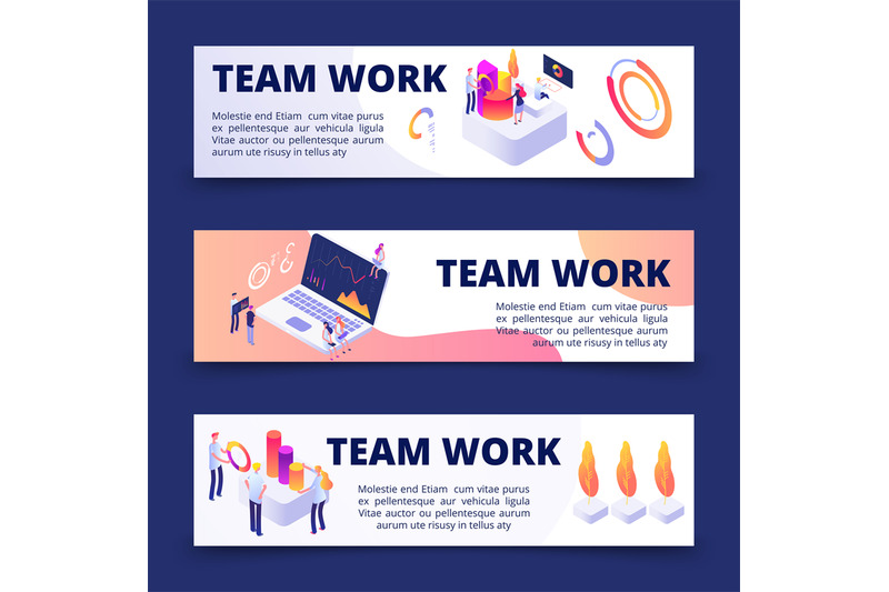 team-work-vector-banners-template-with-isometric-people
