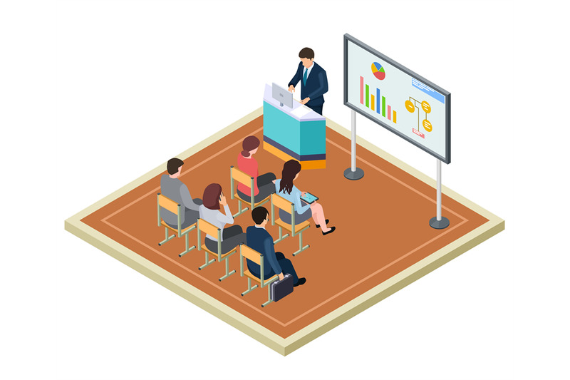 business-training-or-presentation-isometric-vector-concept