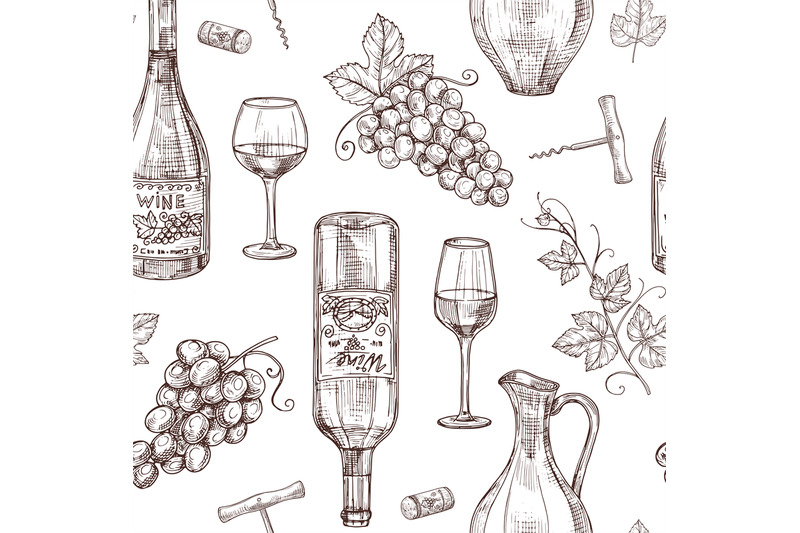 sketch-wine-seamless-pattern-wine-bottles-wineglass-corkscrew-and-gra
