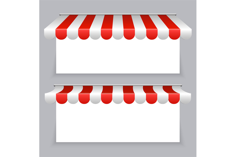 vector-banners-with-striped-awning-tents-set