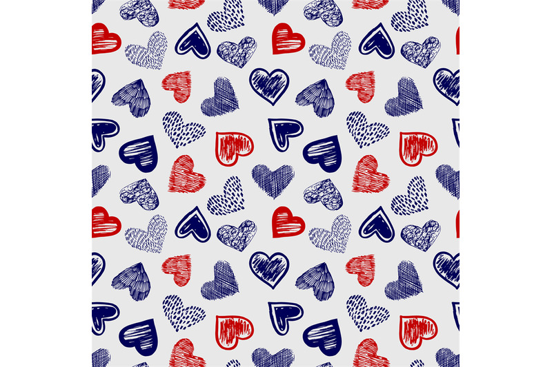 doodle-ballpoint-pen-drawing-hearts-seamless-pattern-vector