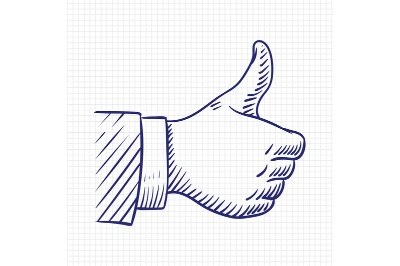 thumbs-up-like-hand-sketch-vector-illustration