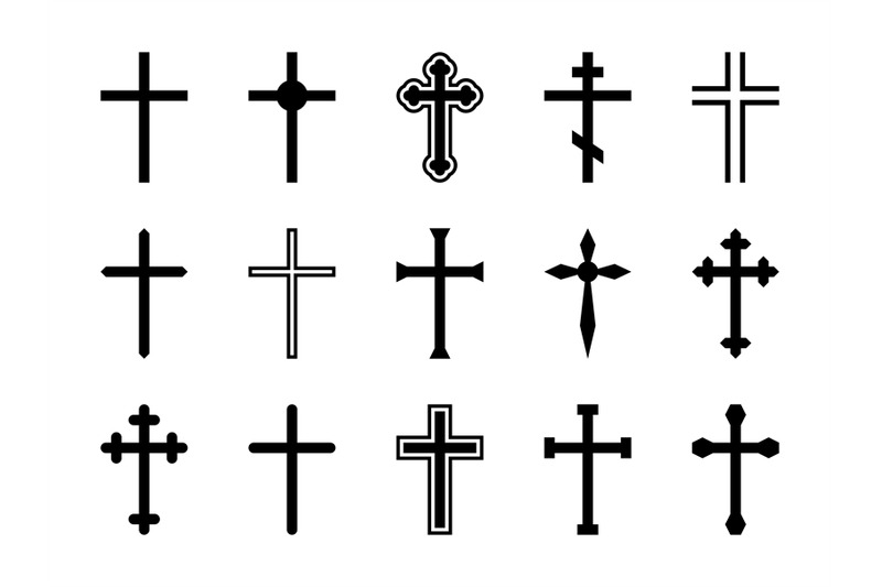 christian-cross-jesus-christ-crucifix-different-shapes-of-orthodox-a