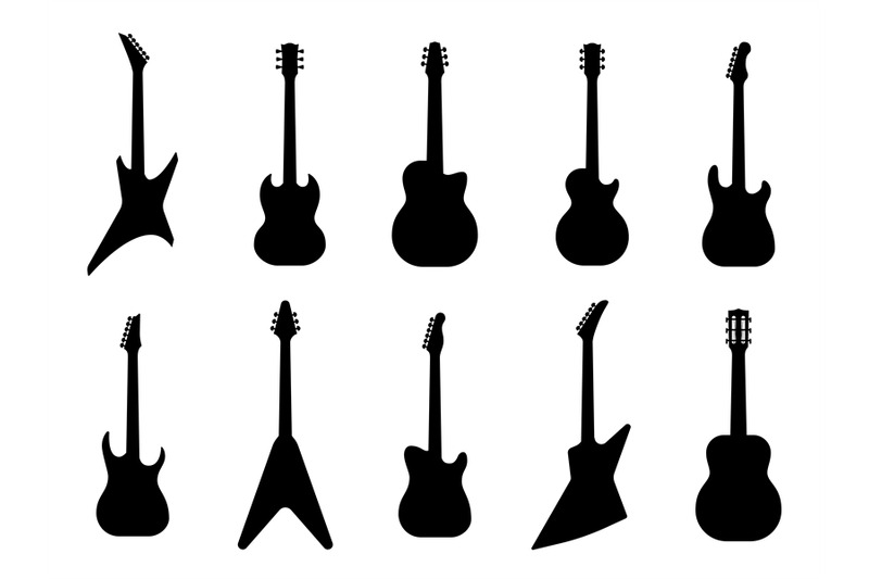 guitar-silhouettes-acoustic-and-heavy-rock-electric-guitars-outline-m