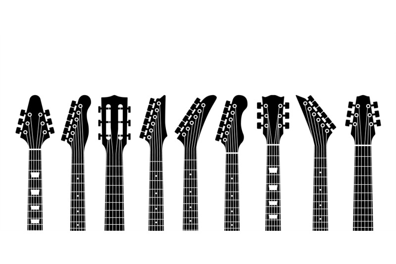 Download Guitar headstocks. Acoustic and rock electric guitars ...