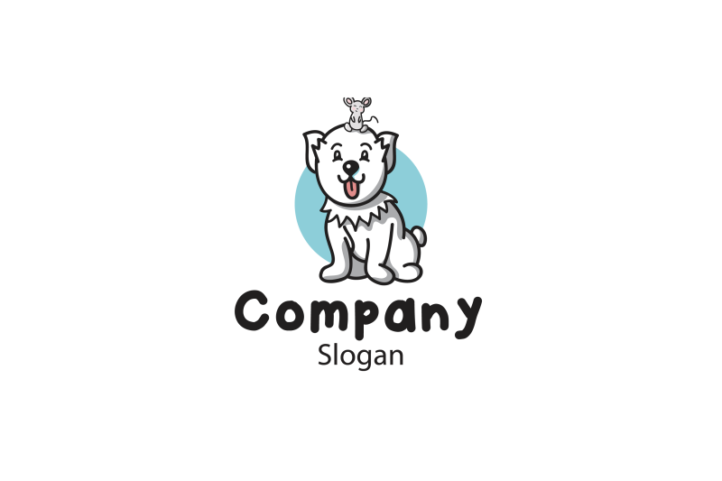 cute-dog-monoline-logo