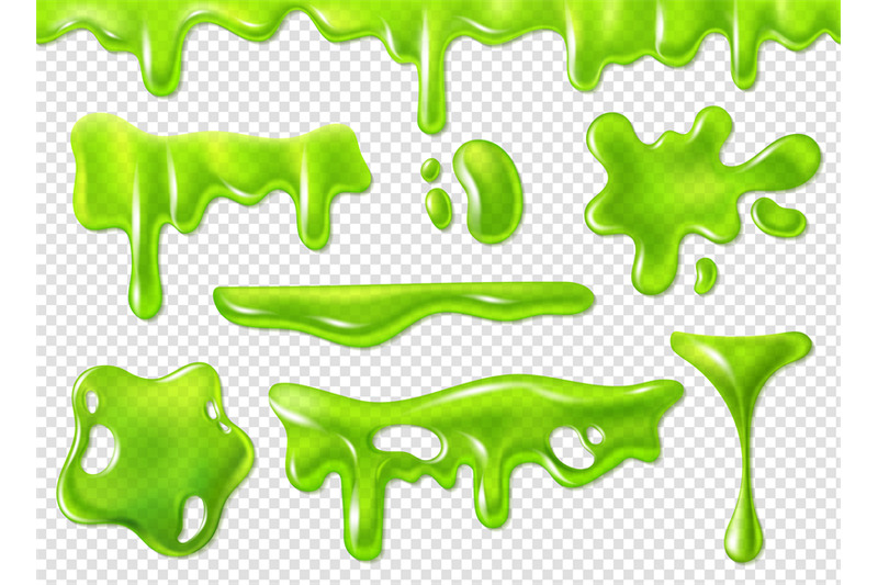 green-slime-slimy-purulent-blots-goo-splashes-and-mucus-smudges-rea