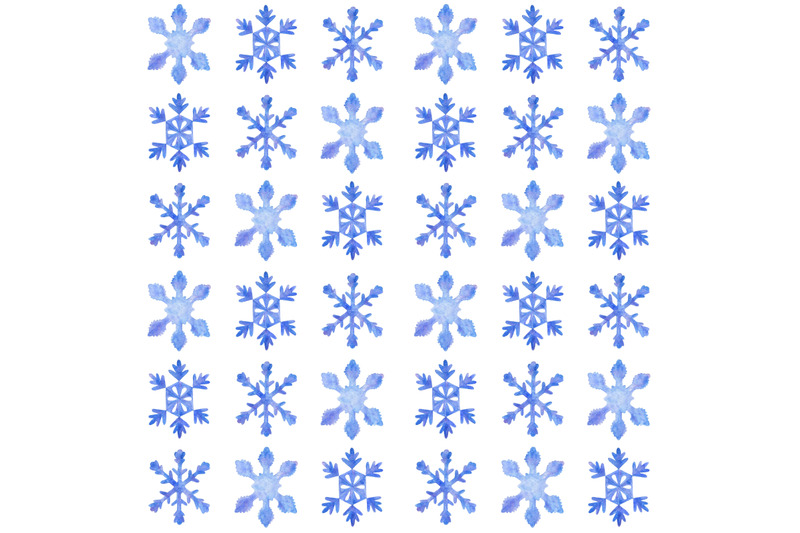 watercolor-snowflakes-collection