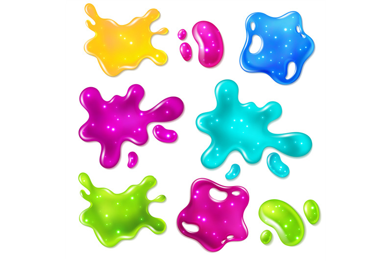 color-slimes-glossy-goo-yellow-purple-green-and-blue-slime-blots-g