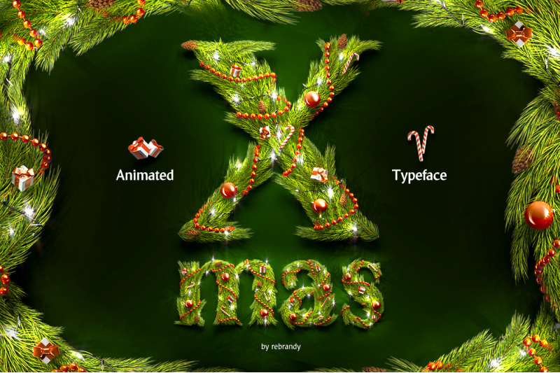 christmas-animated-typeface