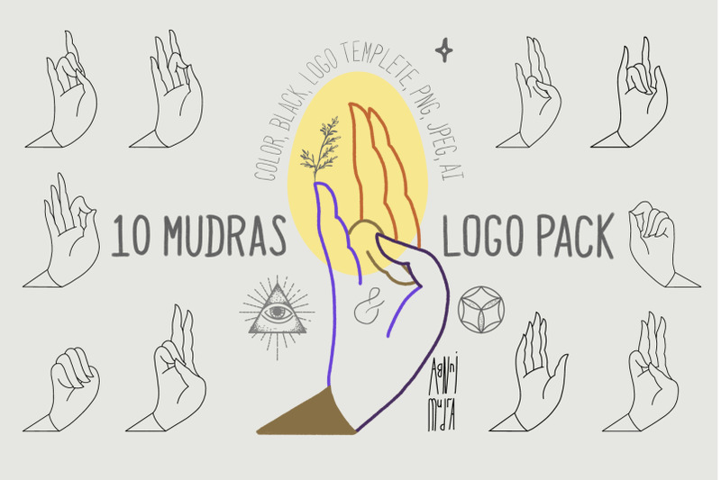 10-mudras-amp-logo-pack